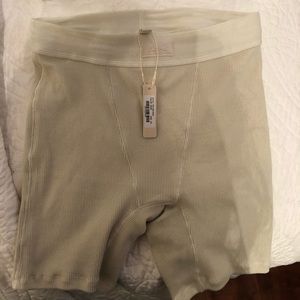 Skims Cotton Rib Boxer Bone XS